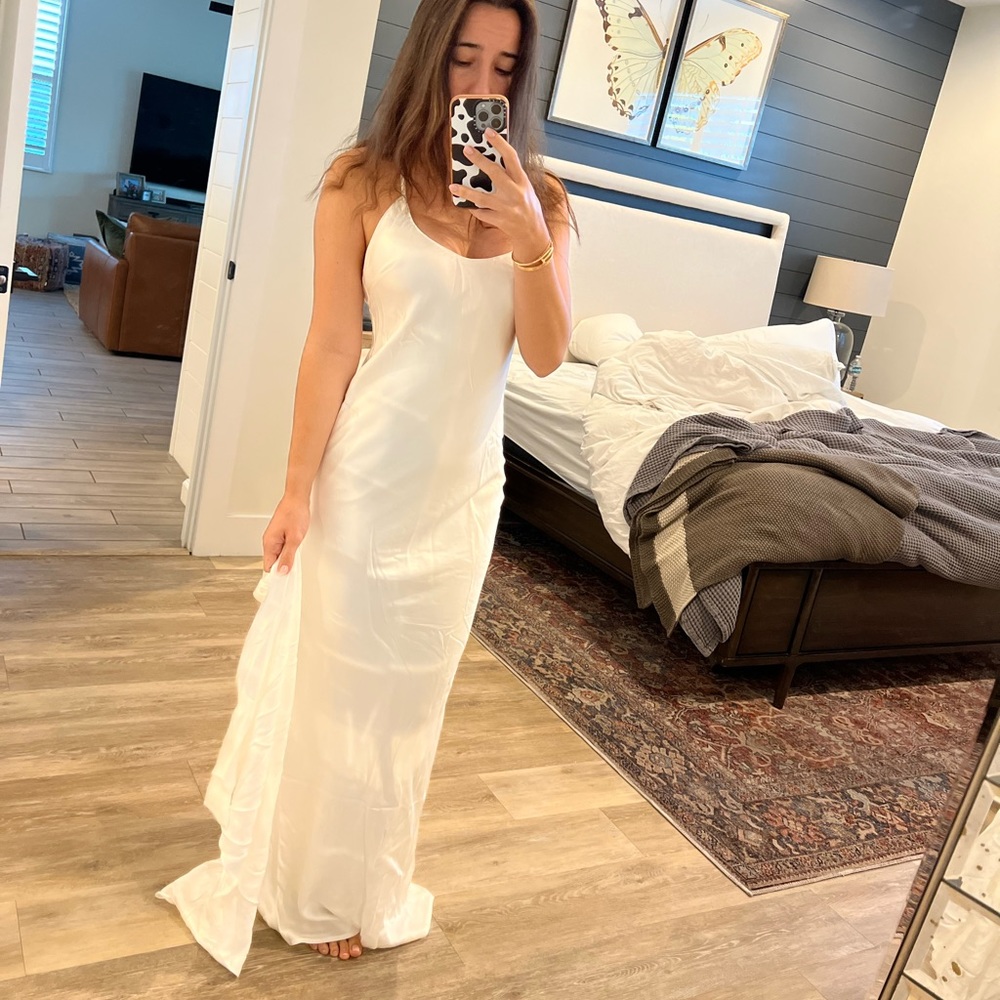 Meshki White Long Dress